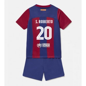 Barcelona Sergi Roberto #20 Domaci Dres za Dječji 2023-24 Kratak Rukavima (+ kratke hlače)